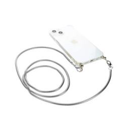 Avizar Bijou de Téléphone Chaîne Maille Serpent Solide 110cm argentée