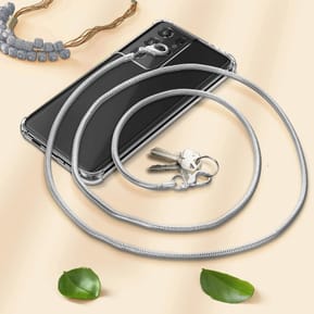 Avizar Bijou de Téléphone Chaîne Maille Serpent Solide 110cm argentée — image 3