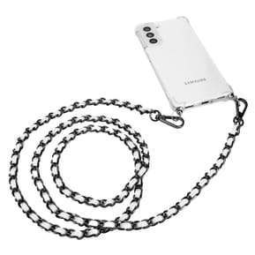 Avizar Bijou de Téléphone Chaîne Métallique Tressée Maillons Court 110cm blanc — image 2
