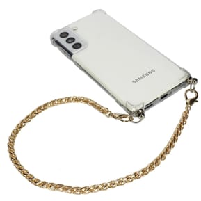 Avizar Bijou de Téléphone Chaîne Tissée Maille Palmier Métallique 40cm Doré — image 2
