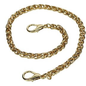 Avizar Bijou de Téléphone Chaîne Tissée Maille Palmier Métallique 40cm Doré — image 5