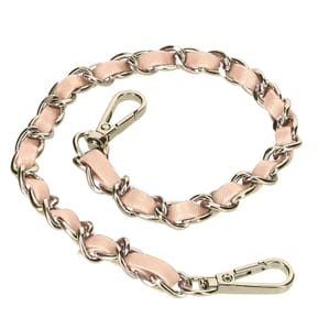 Avizar Bijou de Téléphone Chaîne Tressée Argent Simili Cuir Rose 40cm — image 5