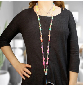 Avizar Bijou de Téléphone Collier Love 110cm Collection Lovely coloré