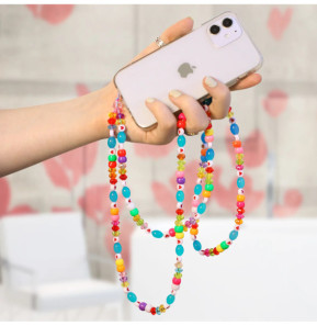 Avizar Bijou de Téléphone Collier Love 110cm Collection Lovely Multicolore