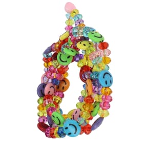 Avizar Bijou de Téléphone Collier Perles et Smiley 110cm Collection Smile Multicolore — image 2