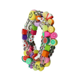 Avizar Bijou de Téléphone Collier Smiley et Fruits 110cm Collection Smile Multicolore
