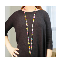 Avizar Bijou de Téléphone Collier Smiley et Fruits 110cm Collection Smile Multicolore