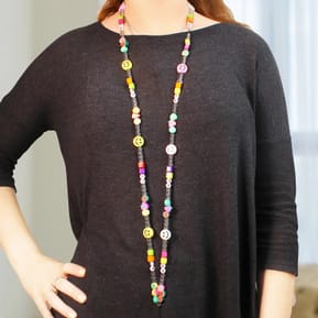 Avizar Bijou de Téléphone Collier Smiley et Fruits 110cm Collection Smile Multicolore — image 3