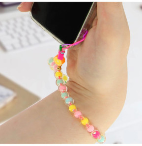 Avizar Bijou de Téléphone Homemade à Perles Rondes Collection Tutti Frutti multicolore