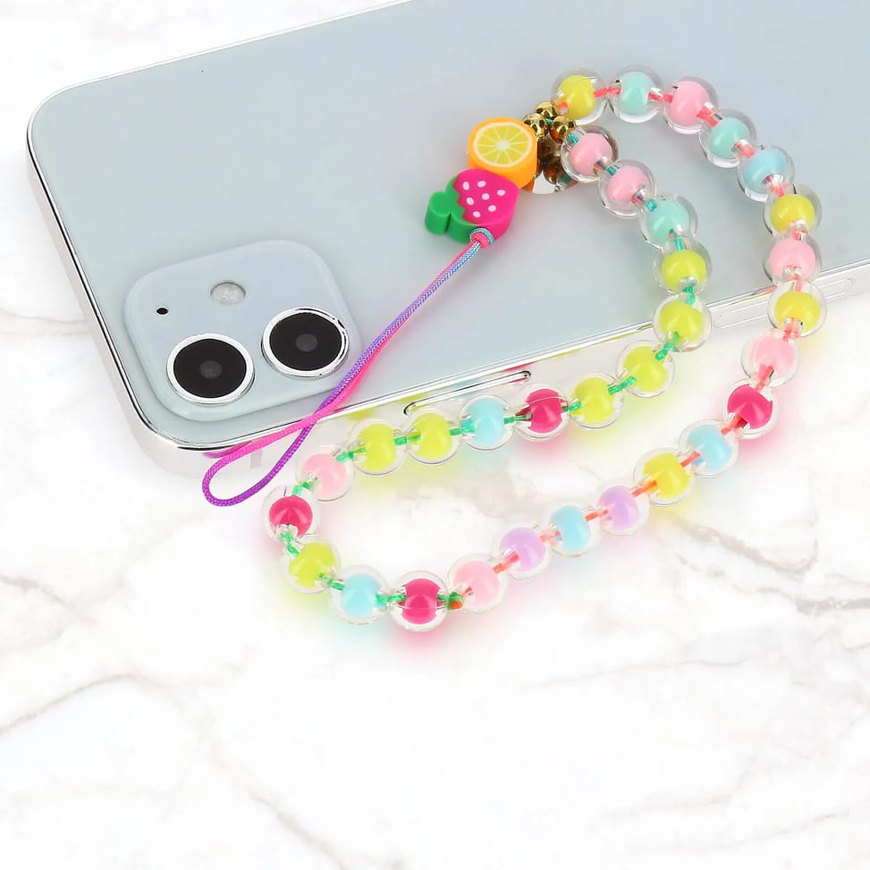 Avizar Bijou de Téléphone Homemade à Perles Rondes Collection Tutti Frutti multicolore — image 5
