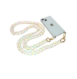 Avizar Bijou de Téléphone Métallique Chaîne Grosse Maille 120cm