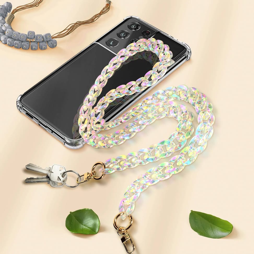 Avizar Bijou de Téléphone Métallique Chaîne Grosse Maille 120cm — image 3