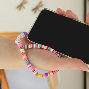 Avizar Bijou Téléphone Bracelet à Perles Heishi, Smiley, lettres Happy Collection Smile — image 4
