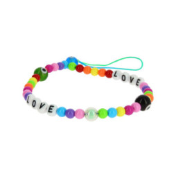 Avizar Bijou Téléphone Bracelet Love Circonférence 25cm Collection Lovely Multicolore