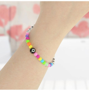 Avizar Bijou Téléphone Bracelet Love Circonférence 25cm Collection Lovely Multicolore
