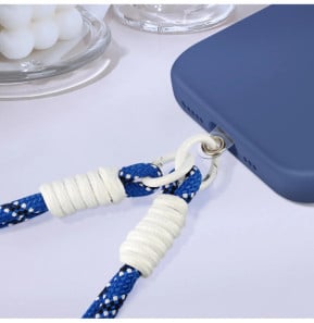 Avizar Bracelet pour téléphone Lanière courte Nylon Bleu