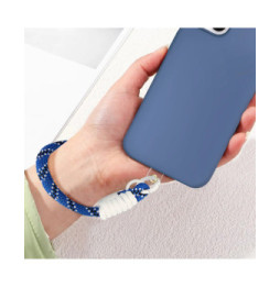 Avizar Bracelet pour téléphone Lanière courte Nylon Bleu