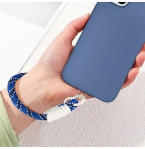 Avizar Bracelet pour téléphone Lanière courte Nylon Bleu