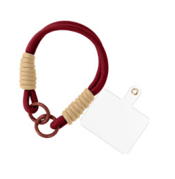 Avizar Bracelet pour téléphone Lanière courte Nylon Bordeaux