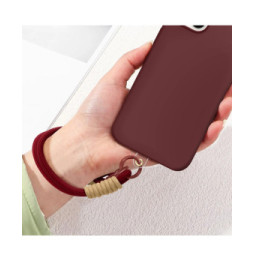 Avizar Bracelet pour téléphone Lanière courte Nylon Bordeaux