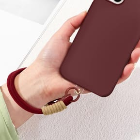 Avizar Bracelet pour téléphone Lanière courte Nylon Bordeaux — image 5