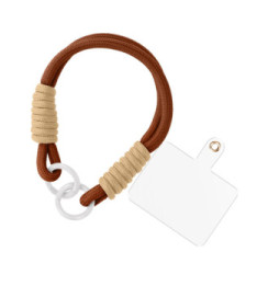 Avizar Bracelet pour téléphone Lanière courte Nylon Marron