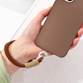 Avizar Bracelet pour téléphone Lanière courte Nylon Marron — image 5