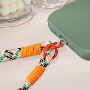 Avizar Bracelet pour téléphone Lanière courte Nylon Orange — image 4