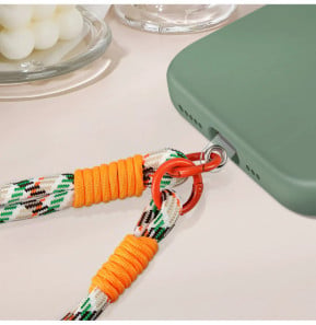 Avizar Bracelet pour téléphone Lanière courte Nylon Orange