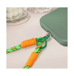 Avizar Bracelet pour téléphone Lanière courte Nylon Vert Citron