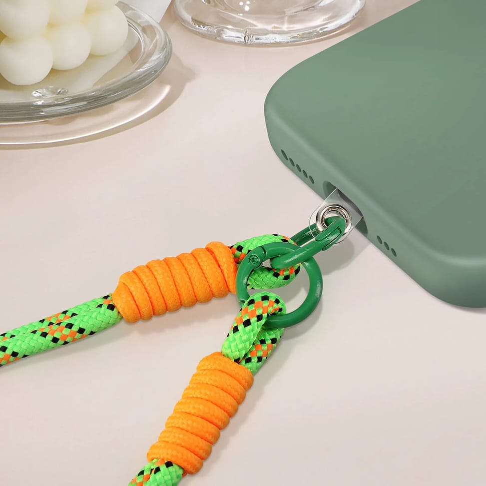 Avizar Bracelet pour téléphone Lanière courte Nylon Vert Citron — image 4