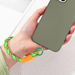 Avizar Bracelet pour téléphone Lanière courte Nylon Vert Citron — image 5