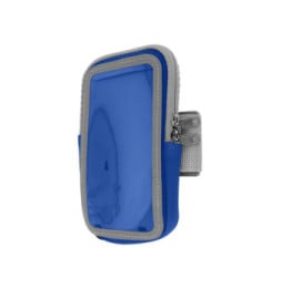 Avizar Brassard Sport pour Smartphone Tactile Attache Bras ou Avant-bras Poche Zippée Bleu