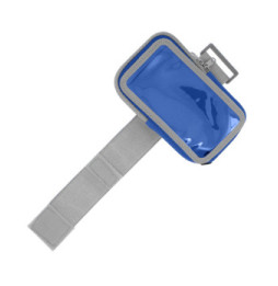 Avizar Brassard Sport pour Smartphone Tactile Attache Bras ou Avant-bras Poche Zippée Bleu