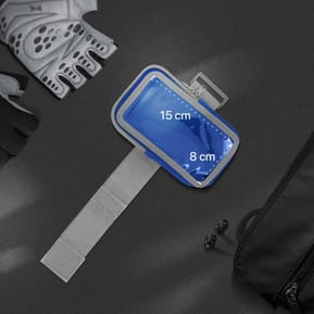 Avizar Brassard Sport pour Smartphone Tactile Attache Bras ou Avant-bras Poche Zippée Bleu — image 3