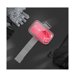 Avizar Brassard Sport pour Smartphone Tactile Attache Bras ou Avant-bras Poche Zippée Rose