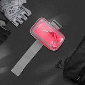 Avizar Brassard Sport pour Smartphone Tactile Attache Bras ou Avant-bras Poche Zippée Rose — image 3