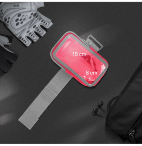 Avizar Brassard Sport pour Smartphone Tactile Attache Bras ou Avant-bras Poche Zippée Rose