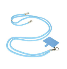 Avizar Cordon pour Smartphone Nylon Tressé 80cm Réglable Accroche Universelle Bleu Clair