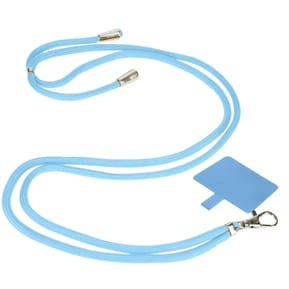 Avizar Cordon pour Smartphone Nylon Tressé 80cm Réglable Accroche Universelle Bleu Clair