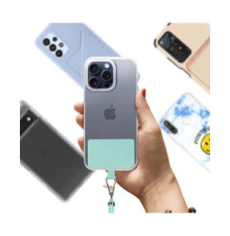 Avizar Cordon pour Smartphone Nylon Tressé 80cm Réglable Accroche Universelle Turquoise