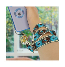 Avizar Cordon pour Smartphone Universel Coque et Étui Coton Tressé Aztèque