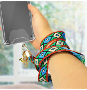 Avizar Cordon pour Smartphone Universel Coque et Étui Coton Tressé Bogolan