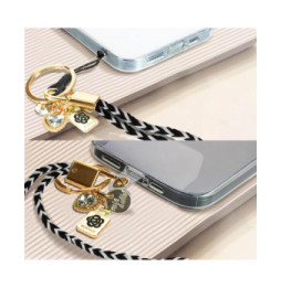 Avizar Cordon pour Smartphone Universel Coque et Étui Coton Tressé Zèbre