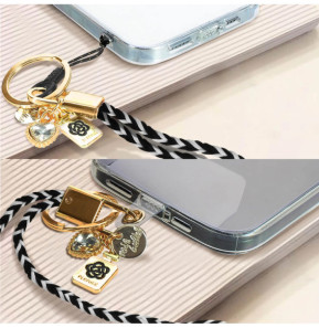 Avizar Cordon pour Smartphone Universel Coque et Étui Coton Tressé Zèbre