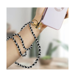 Avizar Cordon pour Smartphone Universel Coque et Étui Coton Tressé Zèbre
