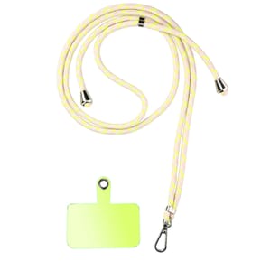 Avizar Cordon pour Smartphone Universel Coque et Étui Nylon Tressé Réglable 90cm gris et jaune — image 2
