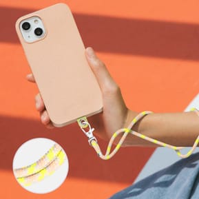 Avizar Cordon pour Smartphone Universel Coque et Étui Nylon Tressé Réglable 90cm gris et jaune — image 5