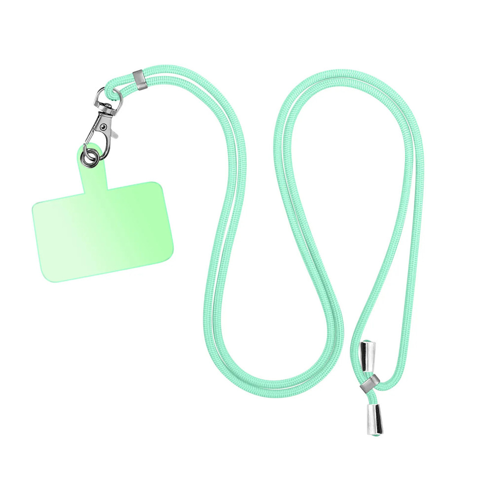 Avizar Cordon pour Smartphone Universel Coque et Étui Nylon Tressé Réglable 90cm vert
