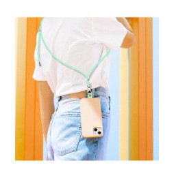 Avizar Cordon pour Smartphone Universel Coque et Étui Nylon Tressé Réglable 90cm vert